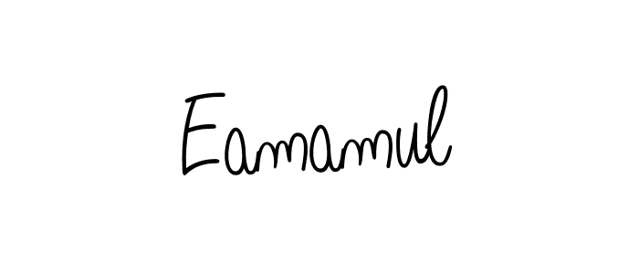 You should practise on your own different ways (Angelique-Rose-font-FFP) to write your name (Eamamul) in signature. don't let someone else do it for you. Eamamul signature style 5 images and pictures png