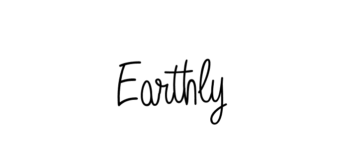 Make a beautiful signature design for name Earthly. With this signature (Angelique-Rose-font-FFP) style, you can create a handwritten signature for free. Earthly signature style 5 images and pictures png