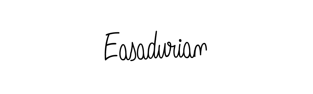You should practise on your own different ways (Angelique-Rose-font-FFP) to write your name (Easadurian) in signature. don't let someone else do it for you. Easadurian signature style 5 images and pictures png