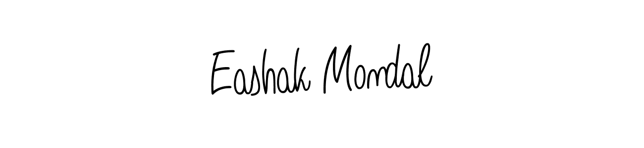 How to make Eashak Mondal name signature. Use Angelique-Rose-font-FFP style for creating short signs online. This is the latest handwritten sign. Eashak Mondal signature style 5 images and pictures png