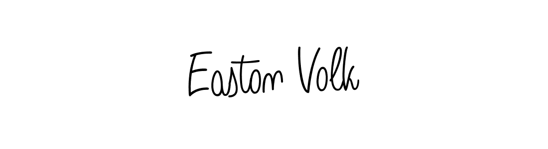 Design your own signature with our free online signature maker. With this signature software, you can create a handwritten (Angelique-Rose-font-FFP) signature for name Easton Volk. Easton Volk signature style 5 images and pictures png