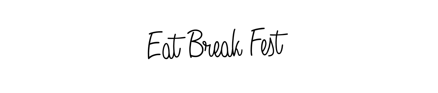 The best way (Angelique-Rose-font-FFP) to make a short signature is to pick only two or three words in your name. The name Eat Break Fest include a total of six letters. For converting this name. Eat Break Fest signature style 5 images and pictures png