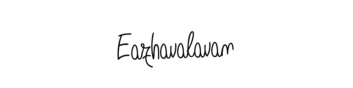 Eazhavalavan stylish signature style. Best Handwritten Sign (Angelique-Rose-font-FFP) for my name. Handwritten Signature Collection Ideas for my name Eazhavalavan. Eazhavalavan signature style 5 images and pictures png