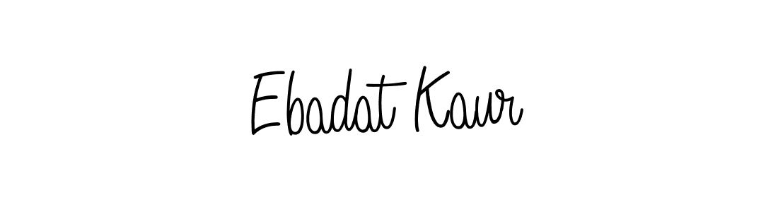 How to make Ebadat Kaur name signature. Use Angelique-Rose-font-FFP style for creating short signs online. This is the latest handwritten sign. Ebadat Kaur signature style 5 images and pictures png