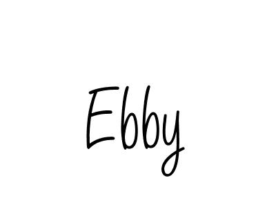 Make a beautiful signature design for name Ebby. With this signature (Angelique-Rose-font-FFP) style, you can create a handwritten signature for free. Ebby signature style 5 images and pictures png