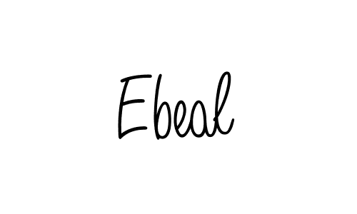 Make a beautiful signature design for name Ebeal. With this signature (Angelique-Rose-font-FFP) style, you can create a handwritten signature for free. Ebeal signature style 5 images and pictures png