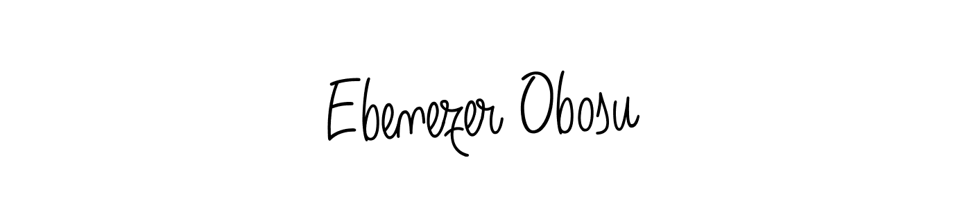 Use a signature maker to create a handwritten signature online. With this signature software, you can design (Angelique-Rose-font-FFP) your own signature for name Ebenezer Obosu. Ebenezer Obosu signature style 5 images and pictures png