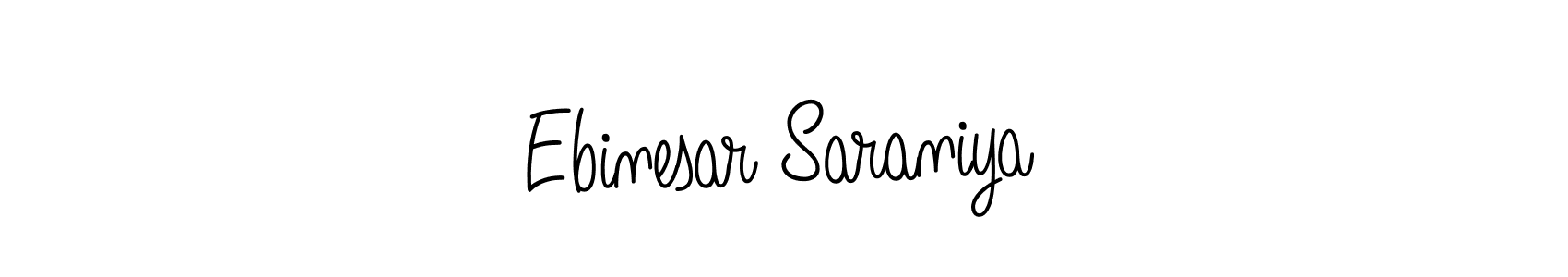 Once you've used our free online signature maker to create your best signature Angelique-Rose-font-FFP style, it's time to enjoy all of the benefits that Ebinesar Saraniya name signing documents. Ebinesar Saraniya signature style 5 images and pictures png