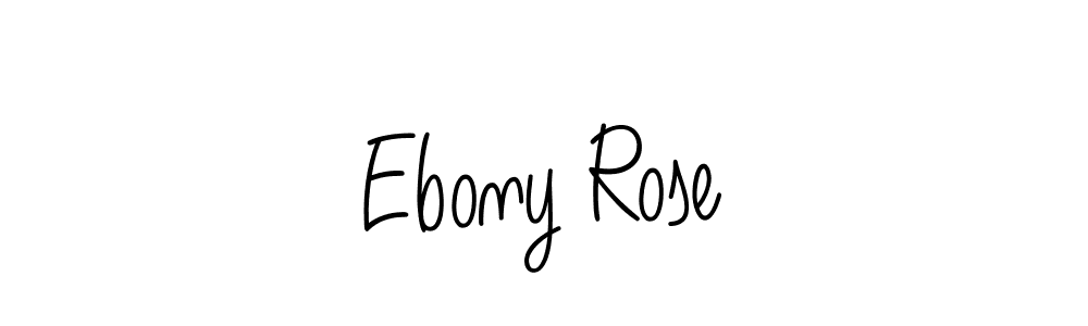 Use a signature maker to create a handwritten signature online. With this signature software, you can design (Angelique-Rose-font-FFP) your own signature for name Ebony Rose. Ebony Rose signature style 5 images and pictures png