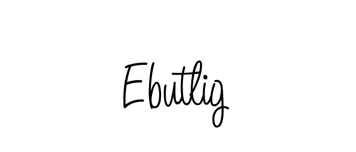 Use a signature maker to create a handwritten signature online. With this signature software, you can design (Angelique-Rose-font-FFP) your own signature for name Ebutlig. Ebutlig signature style 5 images and pictures png