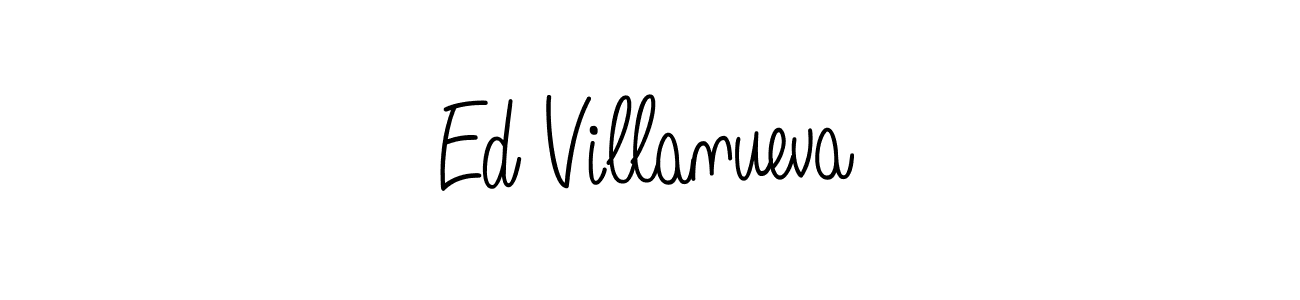 Ed Villanueva stylish signature style. Best Handwritten Sign (Angelique-Rose-font-FFP) for my name. Handwritten Signature Collection Ideas for my name Ed Villanueva. Ed Villanueva signature style 5 images and pictures png