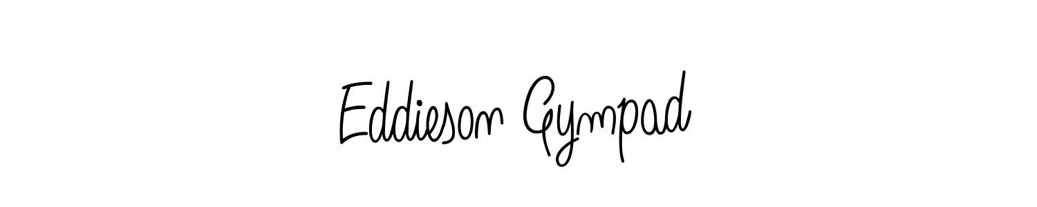 You should practise on your own different ways (Angelique-Rose-font-FFP) to write your name (Eddieson Gympad) in signature. don't let someone else do it for you. Eddieson Gympad signature style 5 images and pictures png