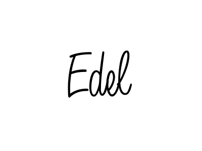 Design your own signature with our free online signature maker. With this signature software, you can create a handwritten (Angelique-Rose-font-FFP) signature for name Edel. Edel signature style 5 images and pictures png