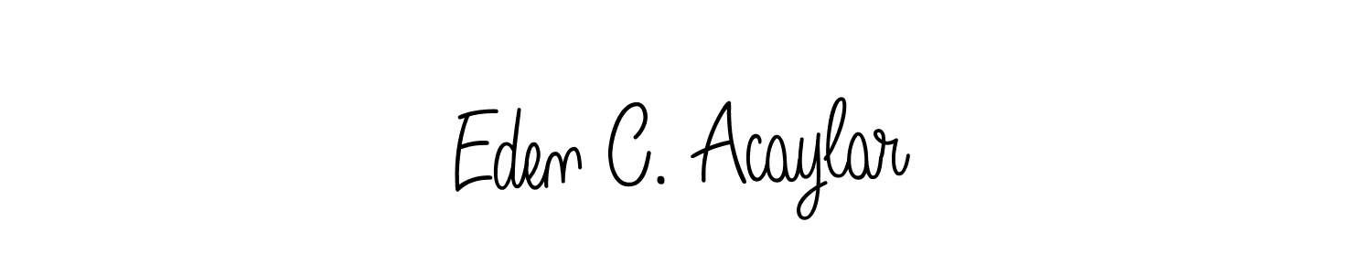 This is the best signature style for the Eden C. Acaylar name. Also you like these signature font (Angelique-Rose-font-FFP). Mix name signature. Eden C. Acaylar signature style 5 images and pictures png