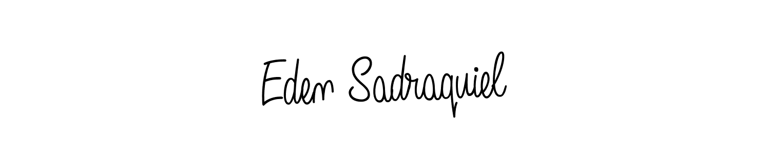 You should practise on your own different ways (Angelique-Rose-font-FFP) to write your name (Eden Sadraquiel) in signature. don't let someone else do it for you. Eden Sadraquiel signature style 5 images and pictures png