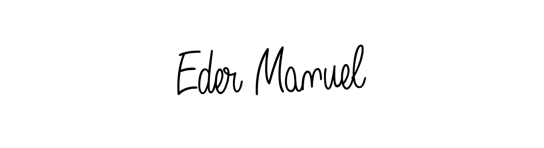 Design your own signature with our free online signature maker. With this signature software, you can create a handwritten (Angelique-Rose-font-FFP) signature for name Eder Manuel. Eder Manuel signature style 5 images and pictures png