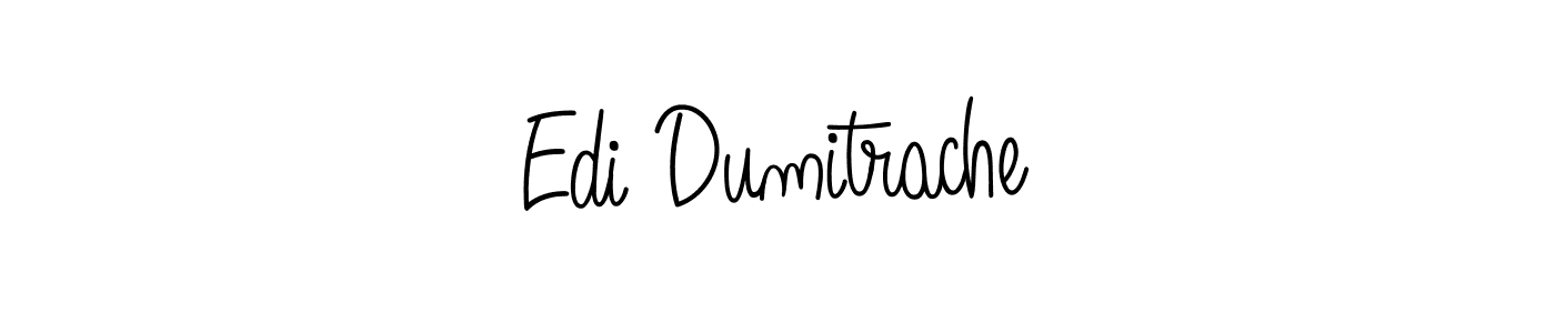 You should practise on your own different ways (Angelique-Rose-font-FFP) to write your name (Edi Dumitrache) in signature. don't let someone else do it for you. Edi Dumitrache signature style 5 images and pictures png