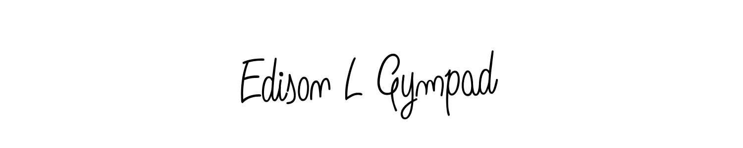 Make a beautiful signature design for name Edison L Gympad. With this signature (Angelique-Rose-font-FFP) style, you can create a handwritten signature for free. Edison L Gympad signature style 5 images and pictures png