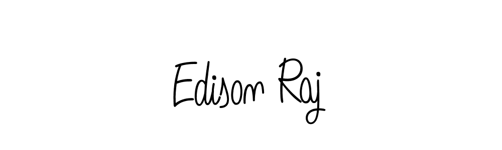 You should practise on your own different ways (Angelique-Rose-font-FFP) to write your name (Edison Raj) in signature. don't let someone else do it for you. Edison Raj signature style 5 images and pictures png