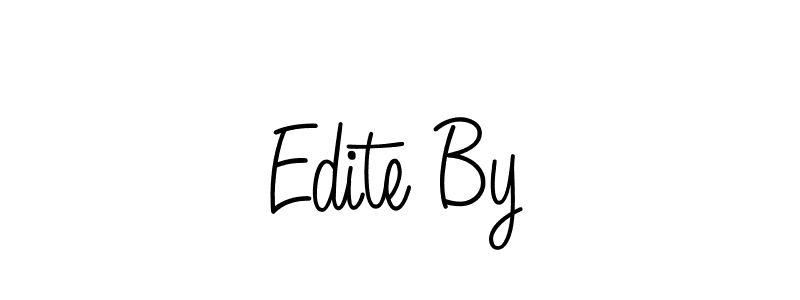 The best way (Angelique-Rose-font-FFP) to make a short signature is to pick only two or three words in your name. The name Edite By include a total of six letters. For converting this name. Edite By signature style 5 images and pictures png