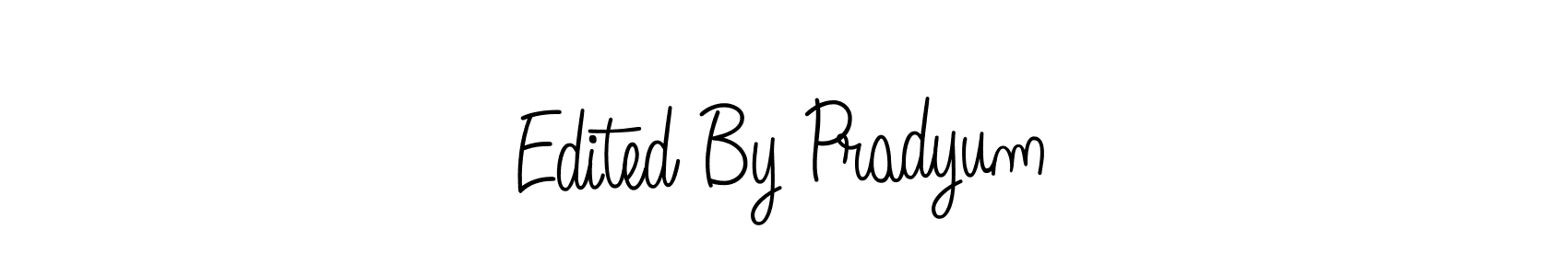 How to make Edited By Pradyum name signature. Use Angelique-Rose-font-FFP style for creating short signs online. This is the latest handwritten sign. Edited By Pradyum signature style 5 images and pictures png