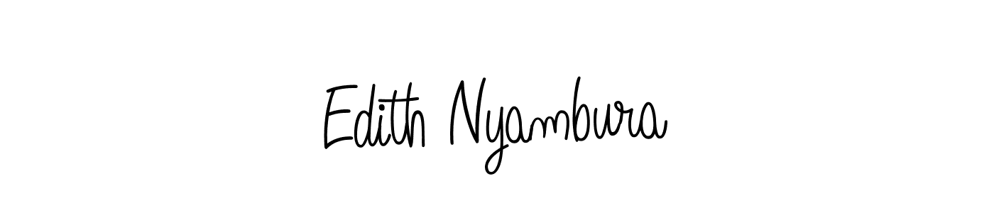 How to make Edith Nyambura name signature. Use Angelique-Rose-font-FFP style for creating short signs online. This is the latest handwritten sign. Edith Nyambura signature style 5 images and pictures png