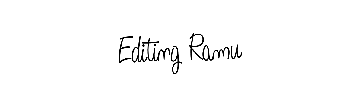 Make a beautiful signature design for name Editing Ramu. With this signature (Angelique-Rose-font-FFP) style, you can create a handwritten signature for free. Editing Ramu signature style 5 images and pictures png