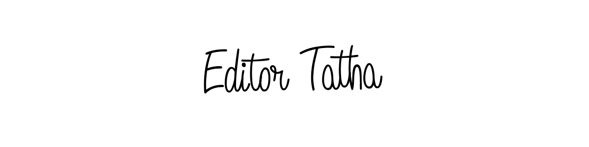 The best way (Angelique-Rose-font-FFP) to make a short signature is to pick only two or three words in your name. The name Editor Tatha include a total of six letters. For converting this name. Editor Tatha signature style 5 images and pictures png