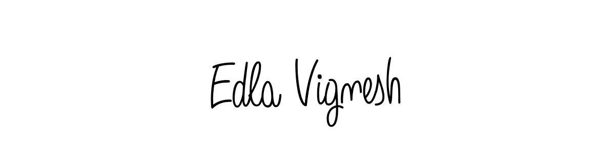 The best way (Angelique-Rose-font-FFP) to make a short signature is to pick only two or three words in your name. The name Edla Vignesh include a total of six letters. For converting this name. Edla Vignesh signature style 5 images and pictures png