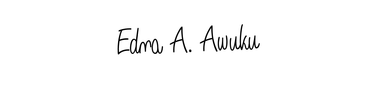 The best way (Angelique-Rose-font-FFP) to make a short signature is to pick only two or three words in your name. The name Edna A. Awuku include a total of six letters. For converting this name. Edna A. Awuku signature style 5 images and pictures png