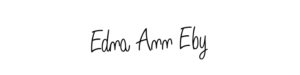 How to make Edna Ann Eby name signature. Use Angelique-Rose-font-FFP style for creating short signs online. This is the latest handwritten sign. Edna Ann Eby signature style 5 images and pictures png
