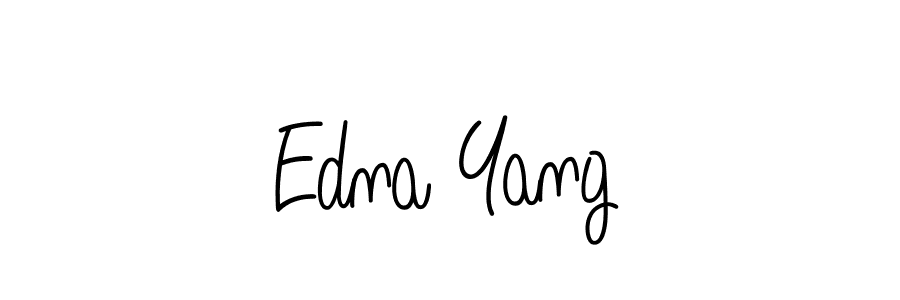 How to make Edna Yang name signature. Use Angelique-Rose-font-FFP style for creating short signs online. This is the latest handwritten sign. Edna Yang signature style 5 images and pictures png