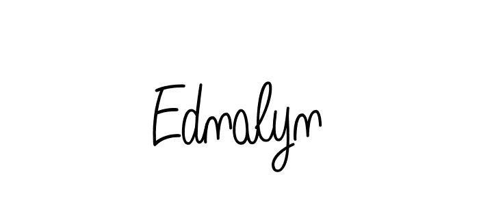 Make a beautiful signature design for name Ednalyn. With this signature (Angelique-Rose-font-FFP) style, you can create a handwritten signature for free. Ednalyn signature style 5 images and pictures png
