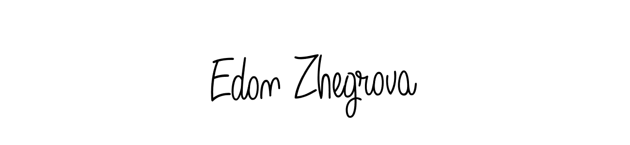 Design your own signature with our free online signature maker. With this signature software, you can create a handwritten (Angelique-Rose-font-FFP) signature for name Edon Zhegrova. Edon Zhegrova signature style 5 images and pictures png