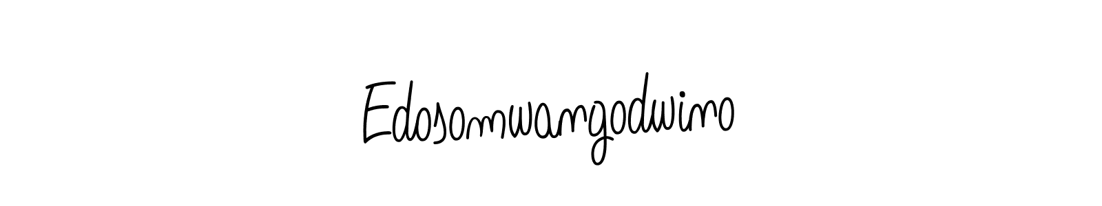 You should practise on your own different ways (Angelique-Rose-font-FFP) to write your name (Edosomwangodwino) in signature. don't let someone else do it for you. Edosomwangodwino signature style 5 images and pictures png