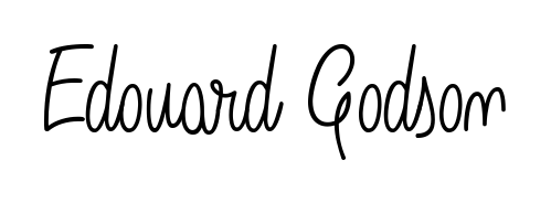 The Angelique-Rose-font-FFP typeface gives name Edouard Godson a refined look. Suitable for certificates, diplomas, and official verification. Edouard Godson signature style 5 images and pictures png
