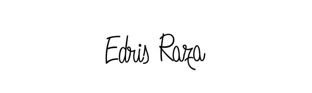 Use a signature maker to create a handwritten signature online. With this signature software, you can design (Angelique-Rose-font-FFP) your own signature for name Edris Raza. Edris Raza signature style 5 images and pictures png