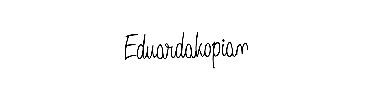 Create a beautiful signature design for name Eduardakopian. With this signature (Angelique-Rose-font-FFP) fonts, you can make a handwritten signature for free. Eduardakopian signature style 5 images and pictures png