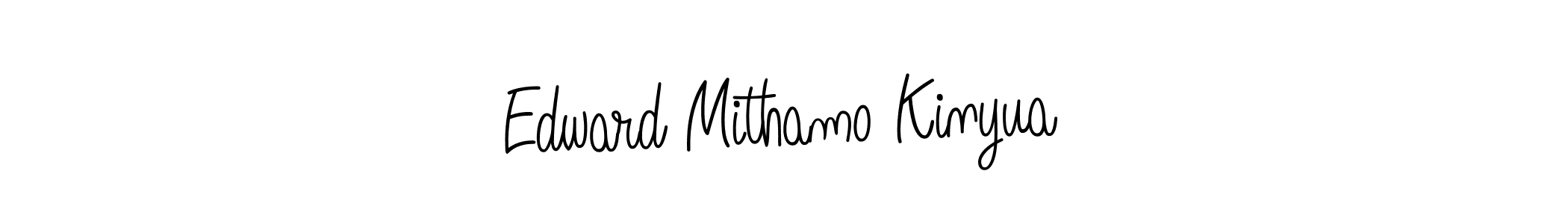 Create a beautiful signature design for name Edward Mithamo Kinyua. With this signature (Angelique-Rose-font-FFP) fonts, you can make a handwritten signature for free. Edward Mithamo Kinyua signature style 5 images and pictures png