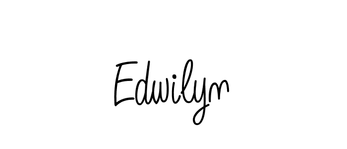 Edwilyn stylish signature style. Best Handwritten Sign (Angelique-Rose-font-FFP) for my name. Handwritten Signature Collection Ideas for my name Edwilyn. Edwilyn signature style 5 images and pictures png
