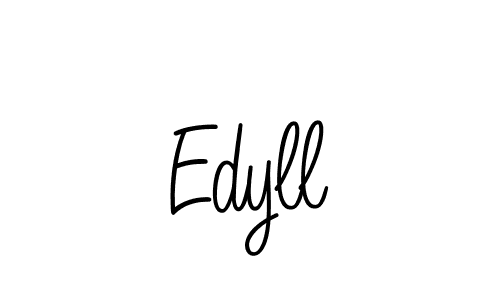 Edyll stylish signature style. Best Handwritten Sign (Angelique-Rose-font-FFP) for my name. Handwritten Signature Collection Ideas for my name Edyll. Edyll signature style 5 images and pictures png