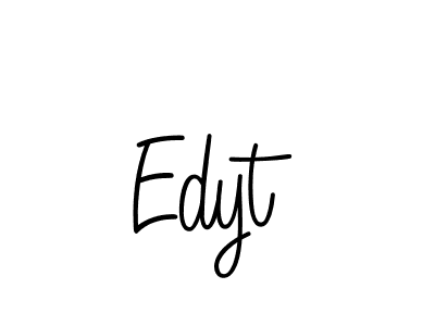 How to make Edyt name signature. Use Angelique-Rose-font-FFP style for creating short signs online. This is the latest handwritten sign. Edyt signature style 5 images and pictures png