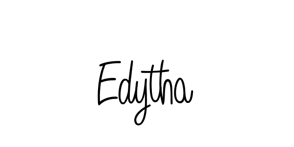 Use a signature maker to create a handwritten signature online. With this signature software, you can design (Angelique-Rose-font-FFP) your own signature for name Edytha. Edytha signature style 5 images and pictures png