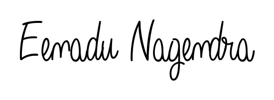 Design your own signature with our free online signature maker. With this signature software, you can create a handwritten (Angelique-Rose-font-FFP) signature for name Eenadu Nagendra. Eenadu Nagendra signature style 5 images and pictures png