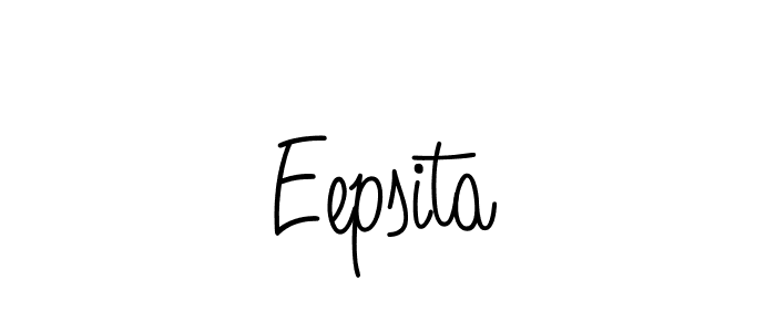 Make a beautiful signature design for name Eepsita. With this signature (Angelique-Rose-font-FFP) style, you can create a handwritten signature for free. Eepsita signature style 5 images and pictures png