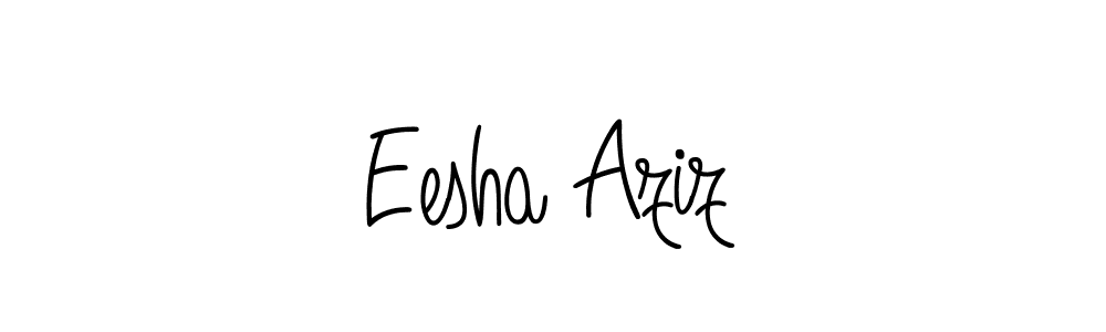 How to make Eesha Aziz signature? Angelique-Rose-font-FFP is a professional autograph style. Create handwritten signature for Eesha Aziz name. Eesha Aziz signature style 5 images and pictures png