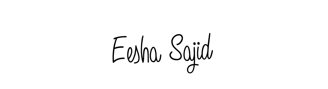 Make a beautiful signature design for name Eesha Sajid. With this signature (Angelique-Rose-font-FFP) style, you can create a handwritten signature for free. Eesha Sajid signature style 5 images and pictures png