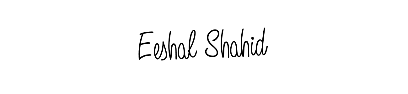 Make a beautiful signature design for name Eeshal Shahid. With this signature (Angelique-Rose-font-FFP) style, you can create a handwritten signature for free. Eeshal Shahid signature style 5 images and pictures png