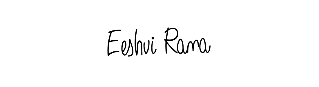 Design your own signature with our free online signature maker. With this signature software, you can create a handwritten (Angelique-Rose-font-FFP) signature for name Eeshvi Rana. Eeshvi Rana signature style 5 images and pictures png