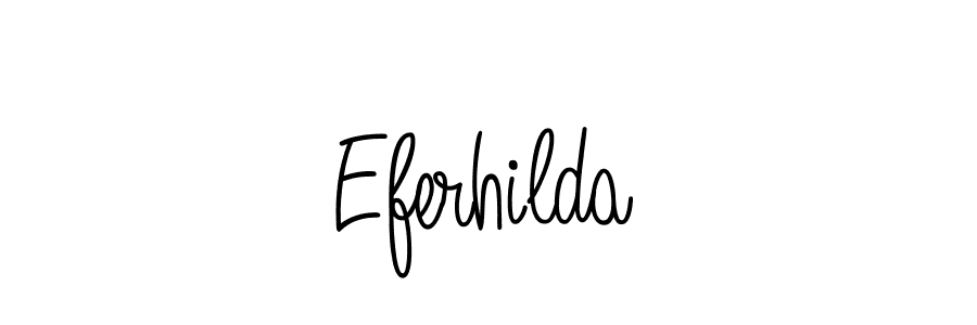 How to make Eferhilda name signature. Use Angelique-Rose-font-FFP style for creating short signs online. This is the latest handwritten sign. Eferhilda signature style 5 images and pictures png